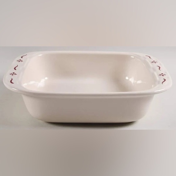 LONGABERGER 11inch Rectangular Baking Dish Woven Traditions Red - Picture 2 of 7